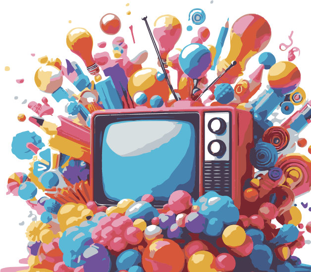 Television Bubbles illustration